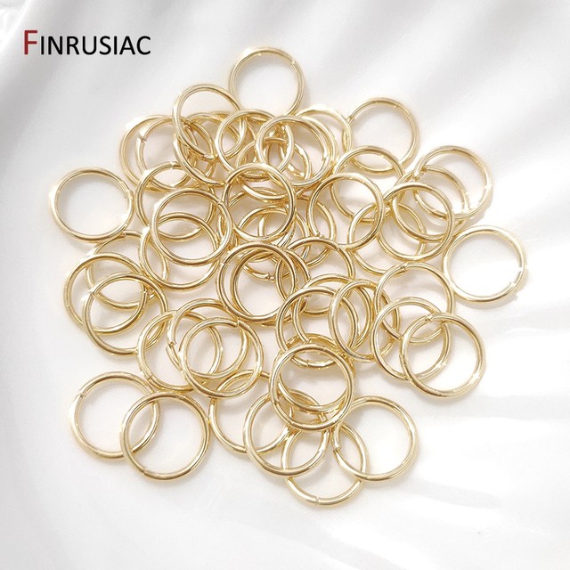 Wholesale DIY Jewellery Supplies Open Jump Rings 18k Real Gold Plated  Copper Metal Connector Ring for Jewelry Making - AliExpress